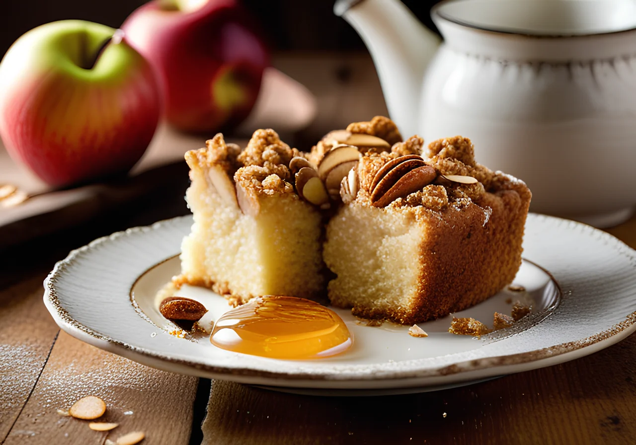 Almond Apple Cake with Crumb Topping
