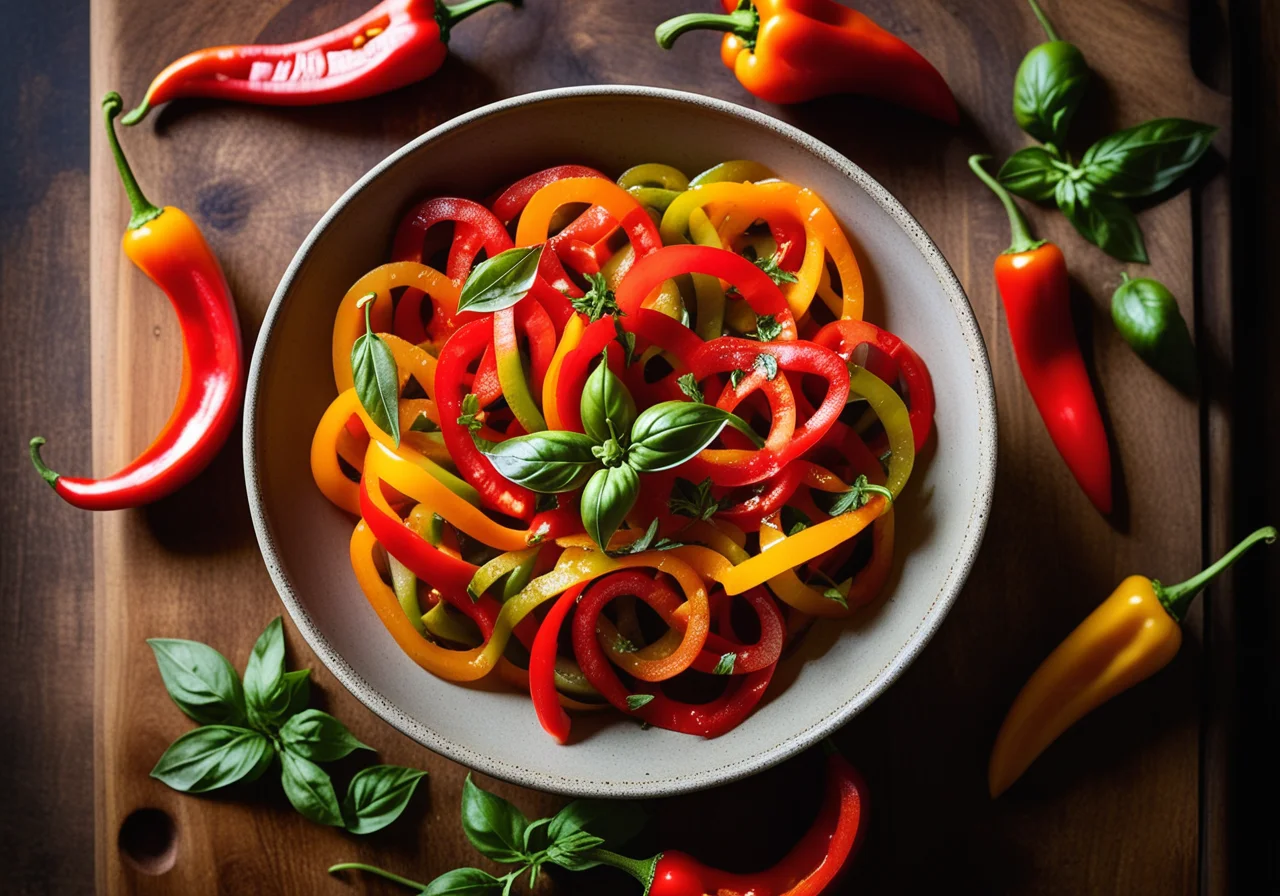 Pickled Bell Peppers in Oil