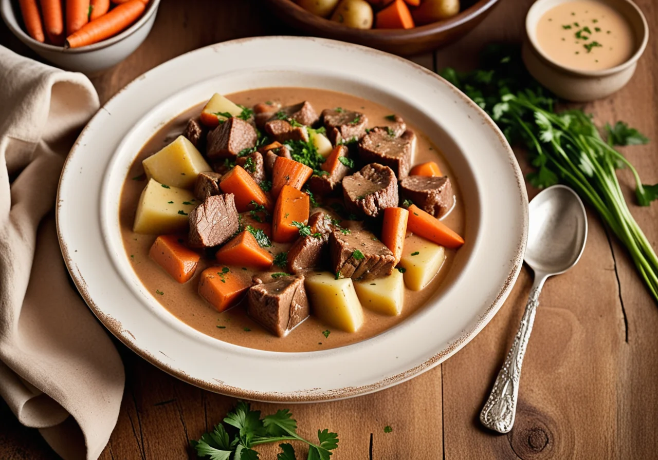 Irish-Style Stew with Carrots and Potatoes