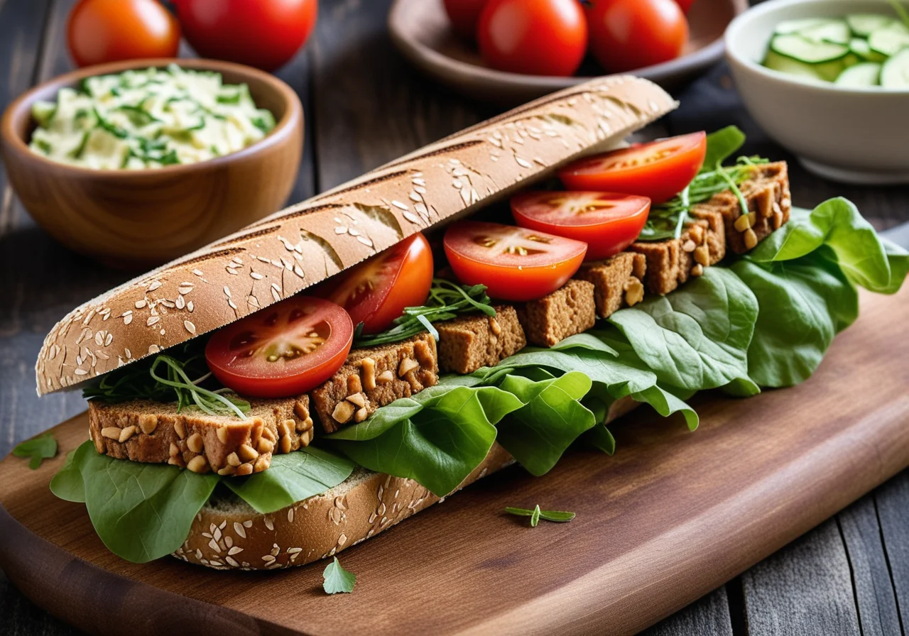 Tempeh Veggie Sandwich