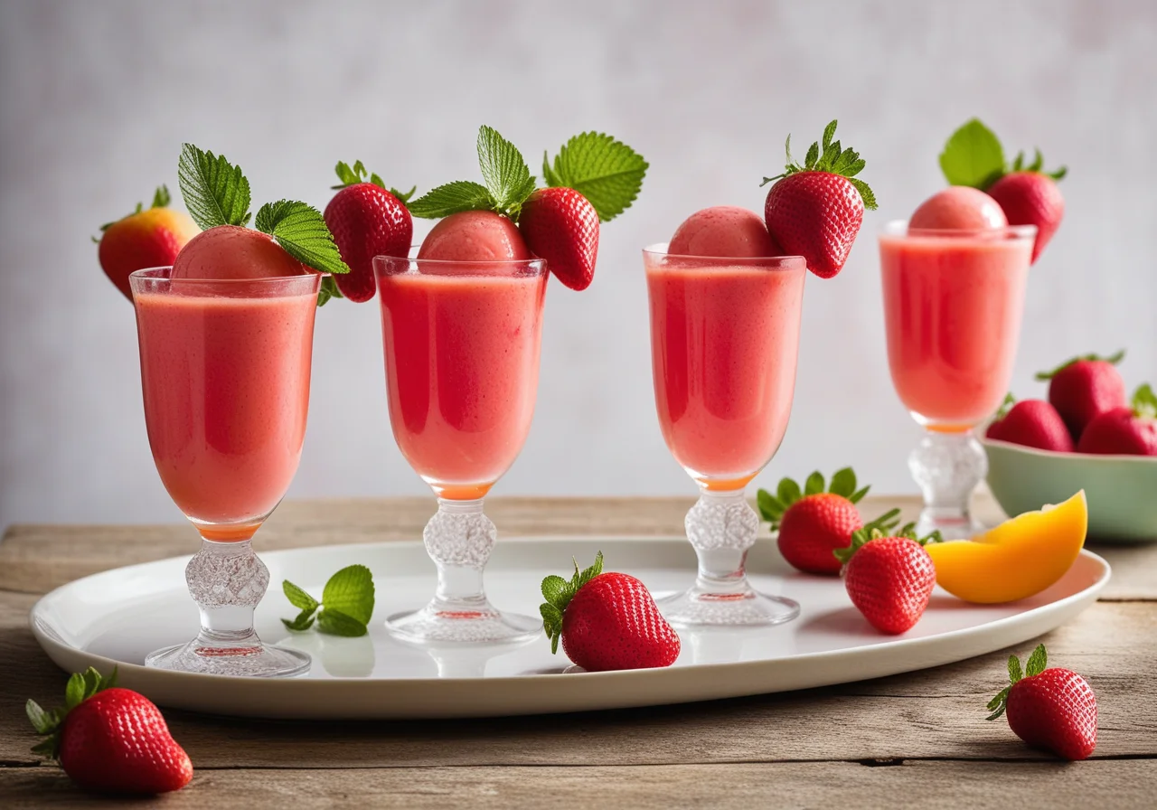 Mango and Strawberry Sorbet