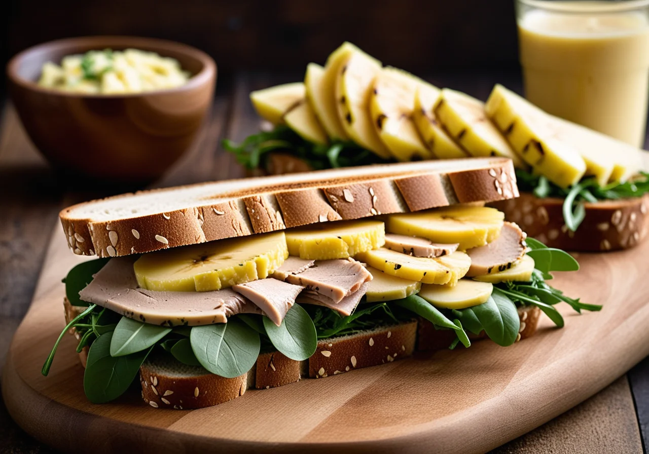 American Sandwich with Turkey Breast