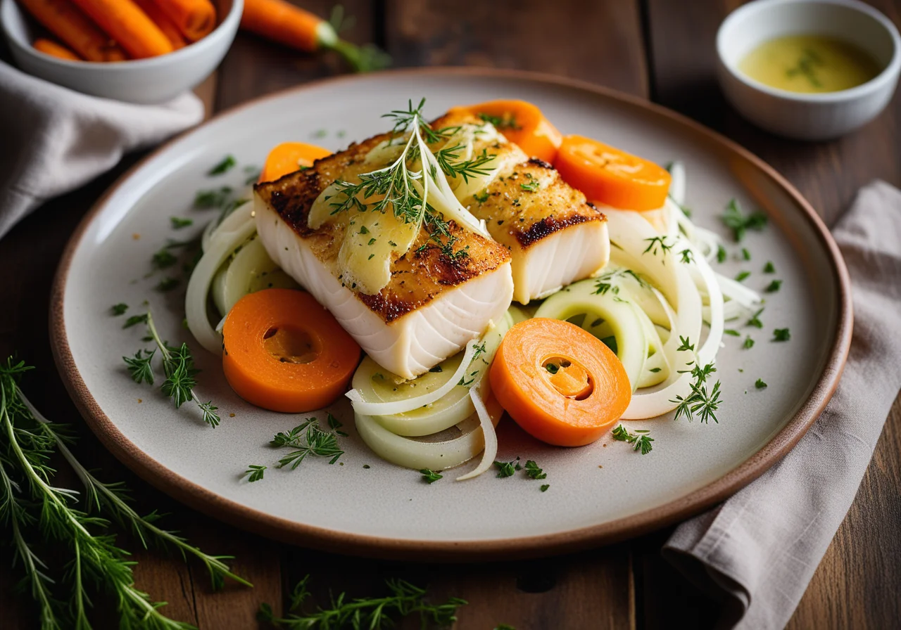 Cod with Vegetables in Vinegar Marinade