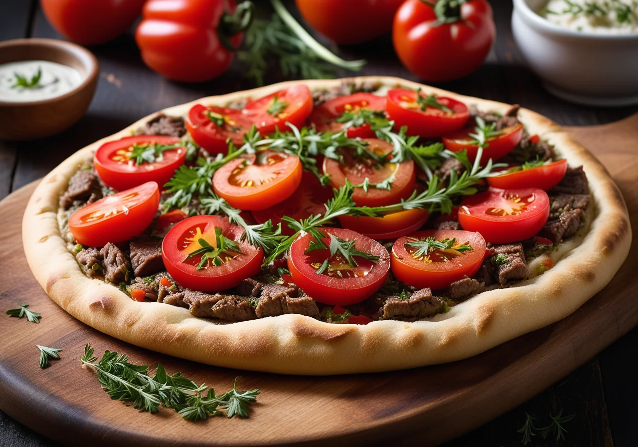 Turkish Meatball Flatbread (Pide)