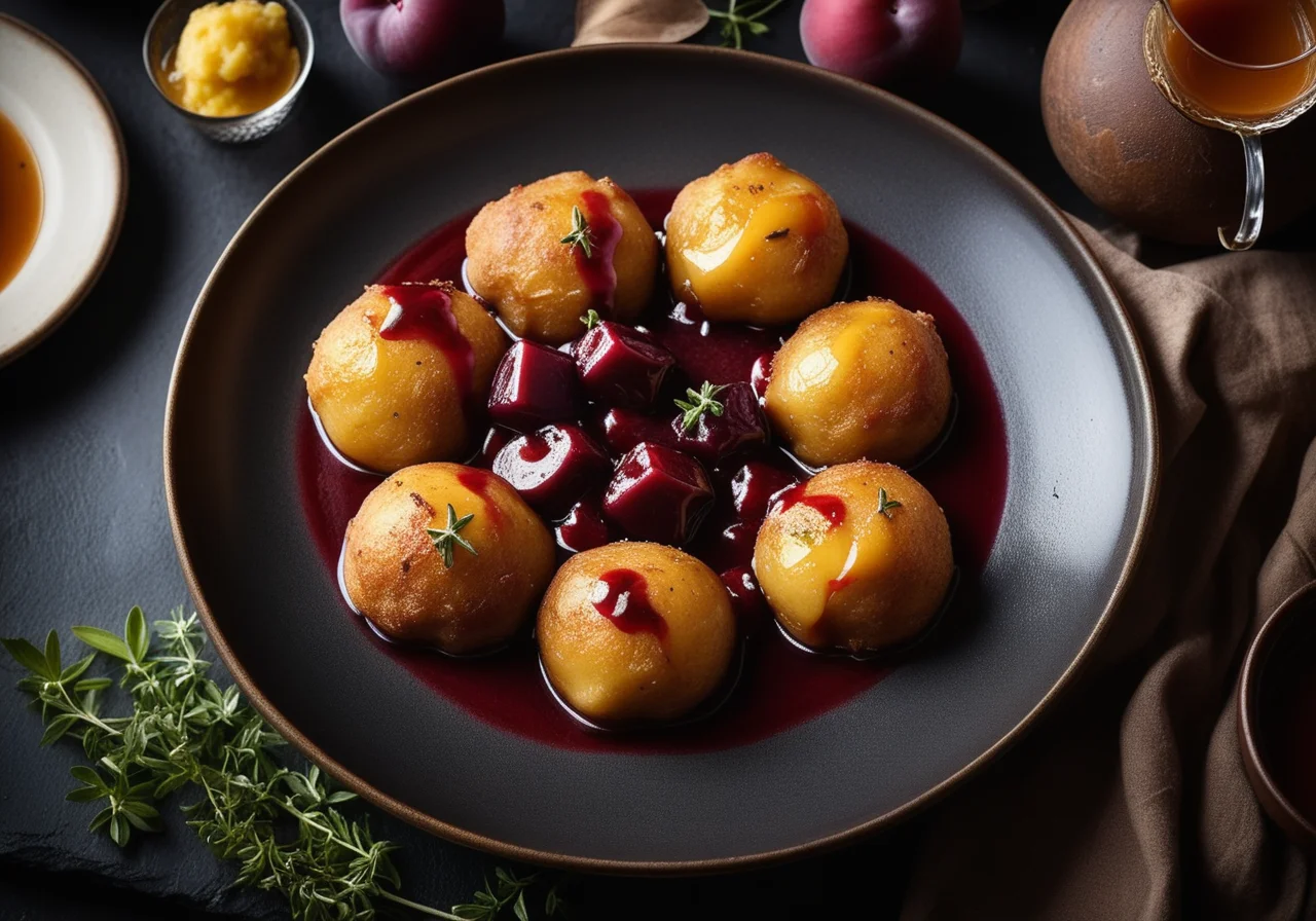 Goose with Plum-Apple Sauce