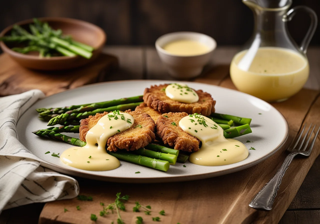 Asparagus with Veal Schnitzel