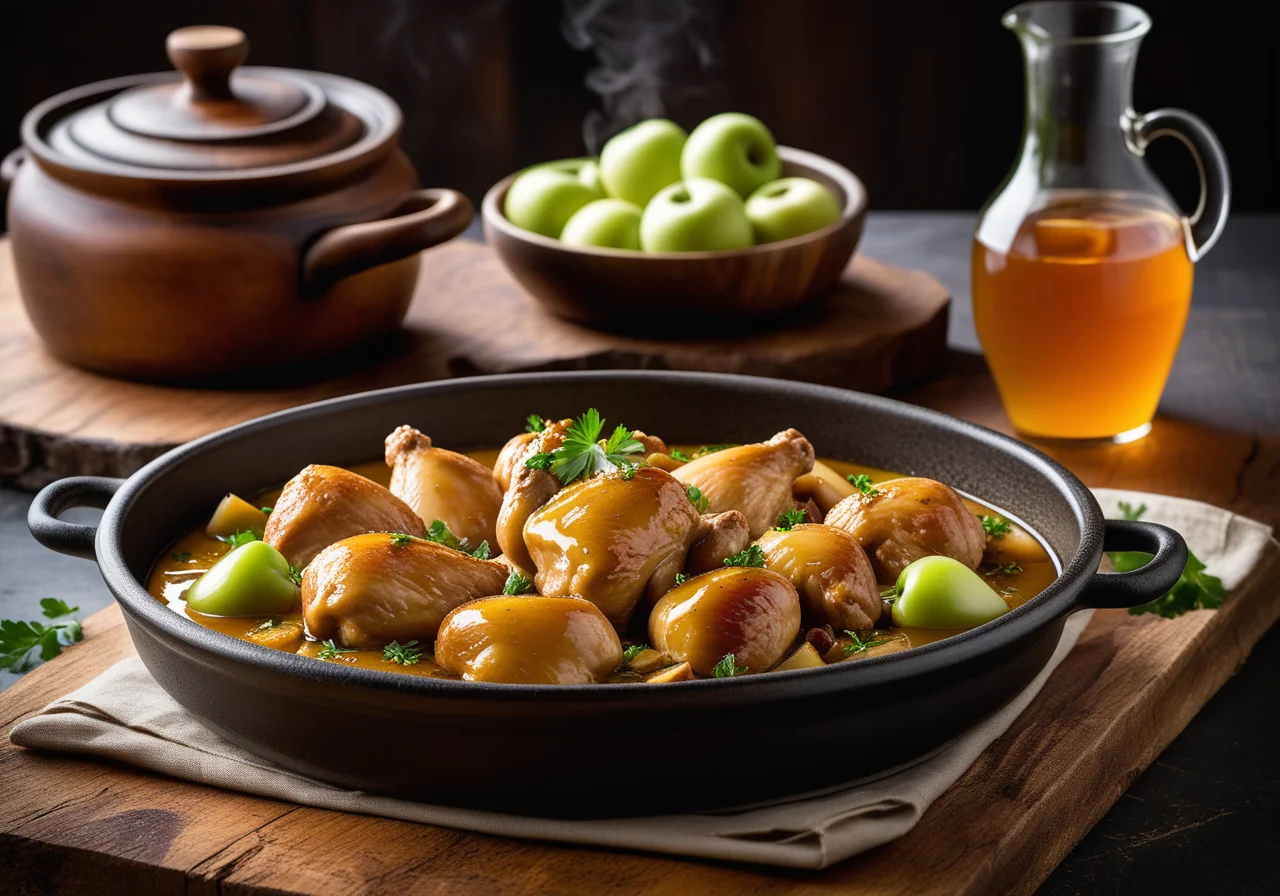 Apple Chicken Pot with Calvados