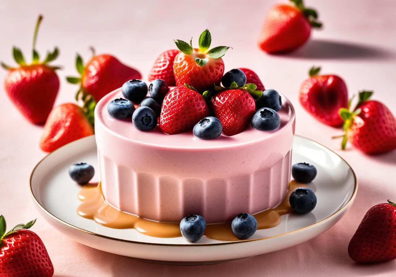 Yogurt Sorbet with Acai Berries