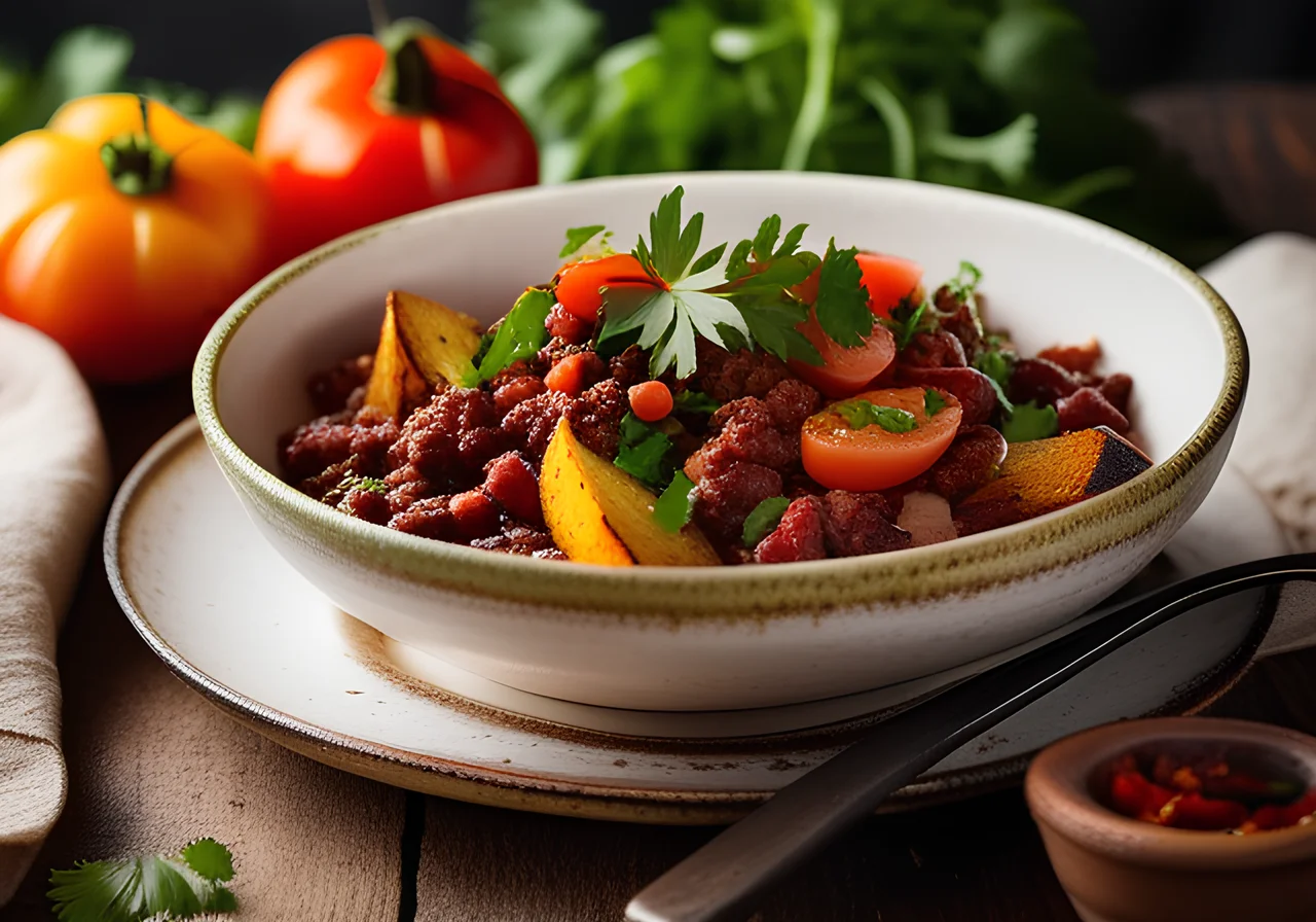 Chili con Carne with Oven Potatoes