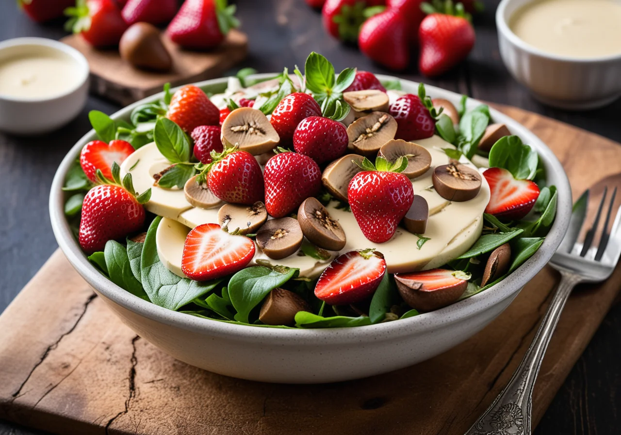 Strawberry & Herb Porcini Salad