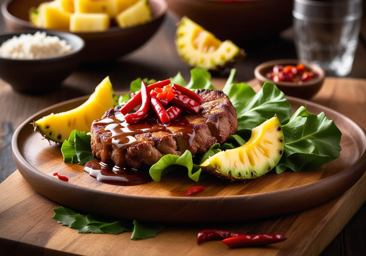 Fried Pork Cutlet with Pineapple