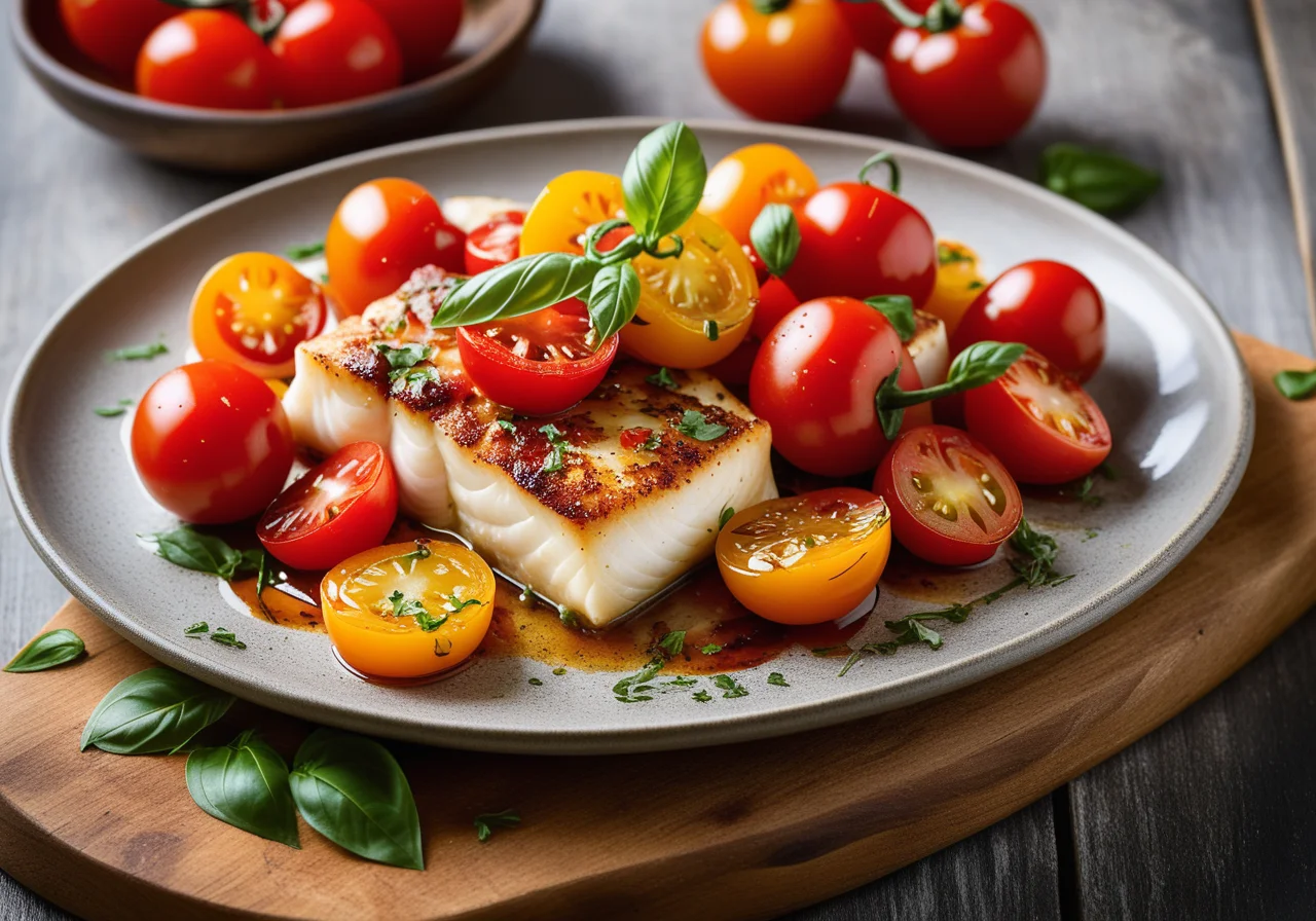 Baked Cod with Tomatoes