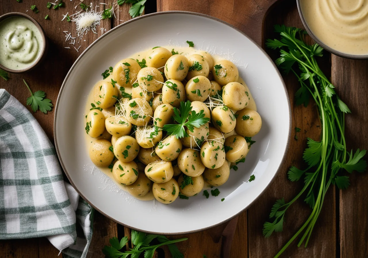 Gnocchi with Herb Sauce
