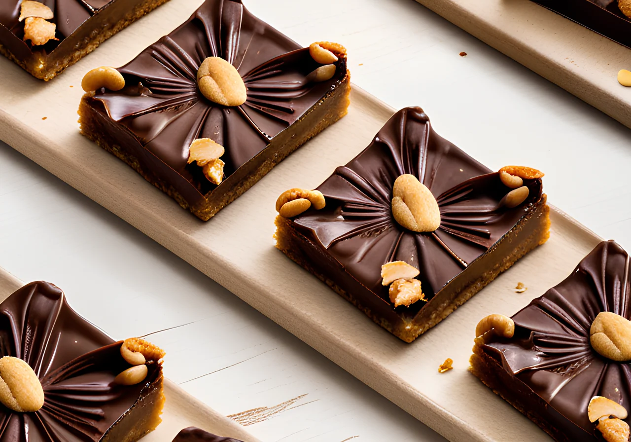 Oatmeal Bars with Peanuts and Chocolate