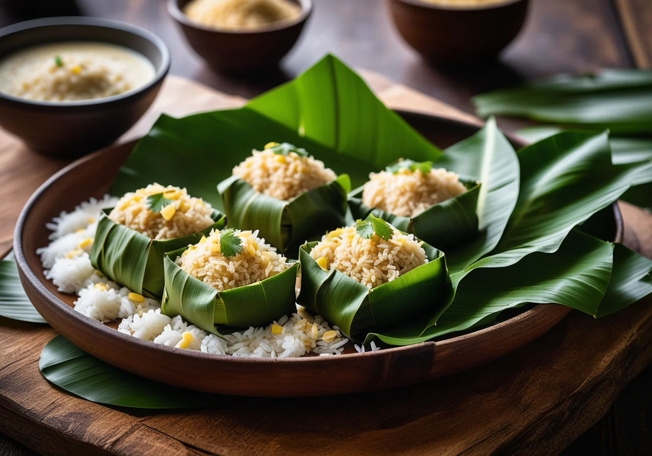 Filled Banana Leaves