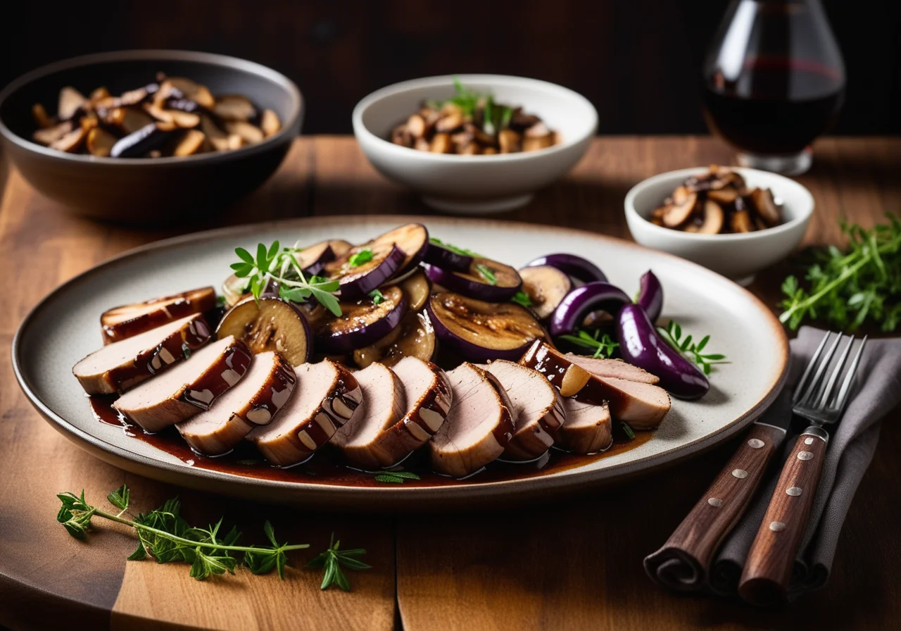 Sliced Pork with Eggplant