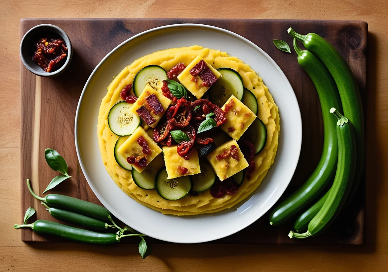 Polenta with Zucchini Vegetable