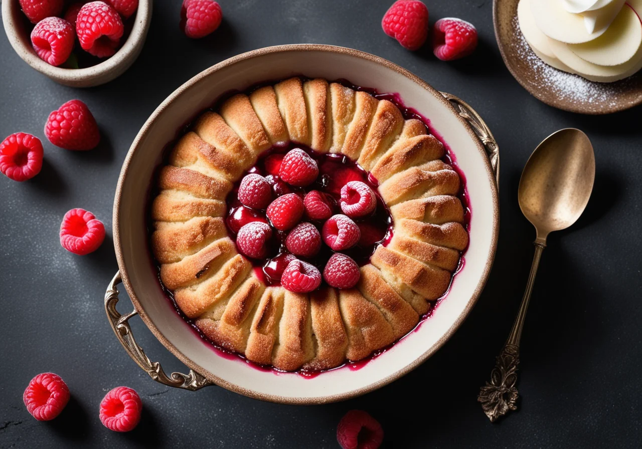 Small Apple-Raspberry Cobbler
