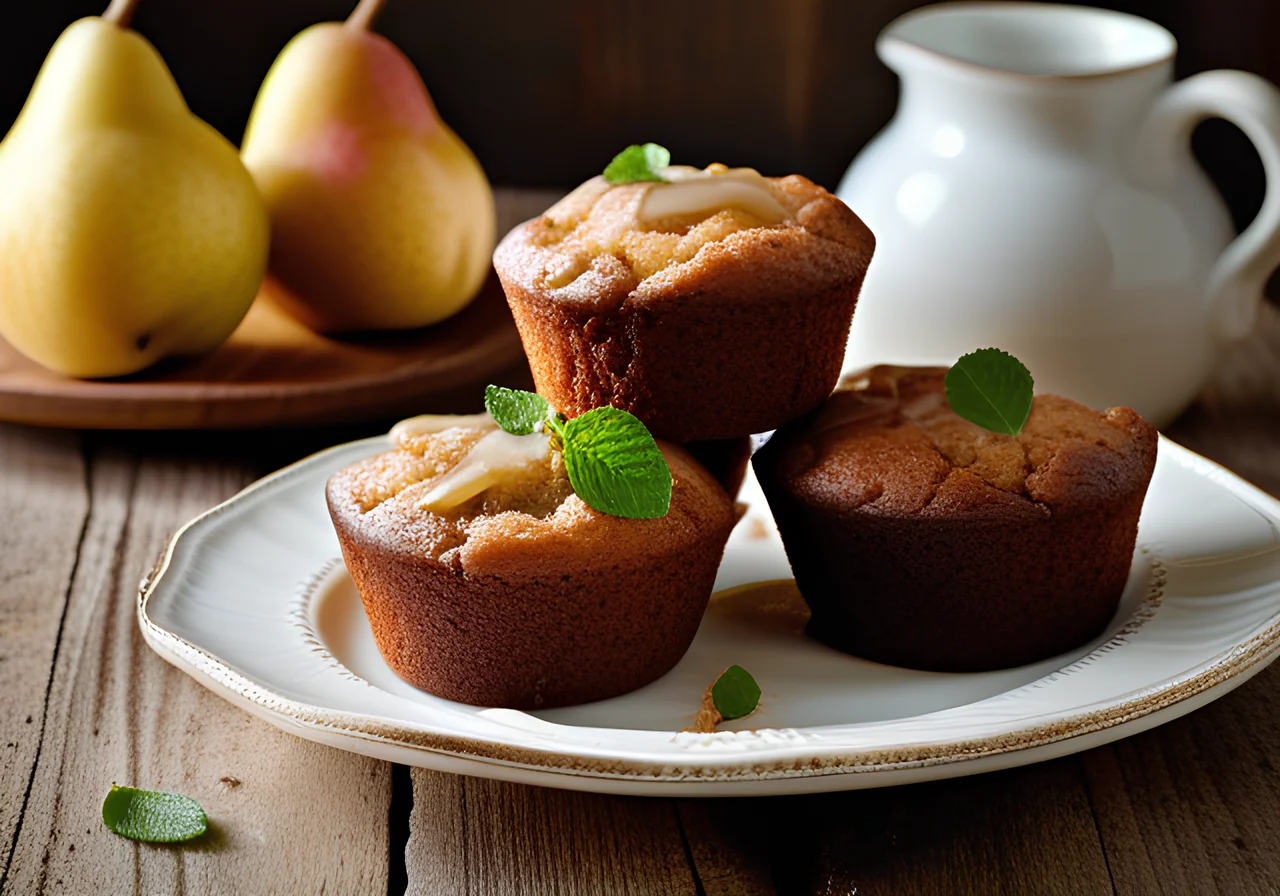 Pear Muffins with Honey