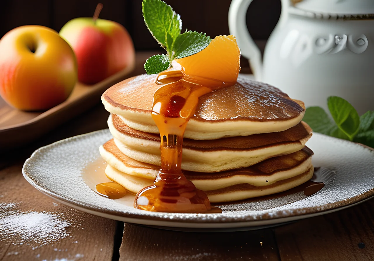Pancakes with Apple Compote