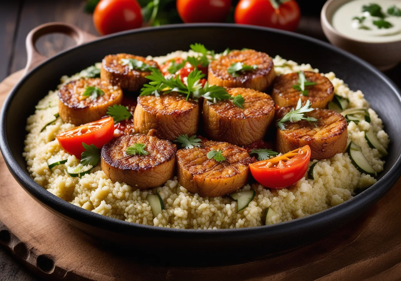 Tajine with Couscous, Vegetables and Fish