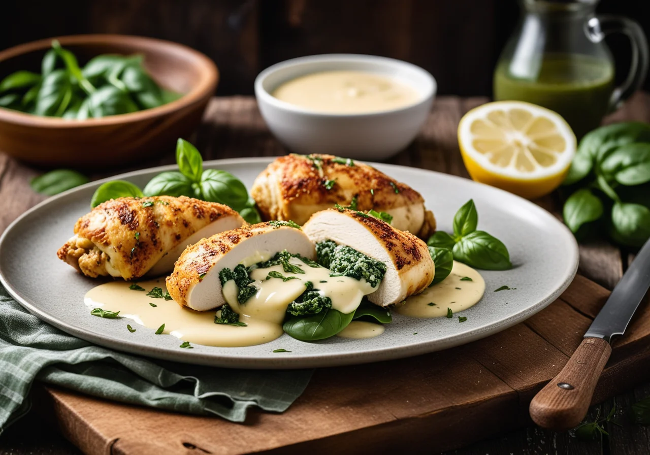 Chicken Breasts with Spinach Filling