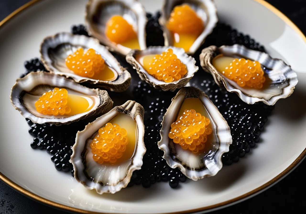 Oysters with Caviar