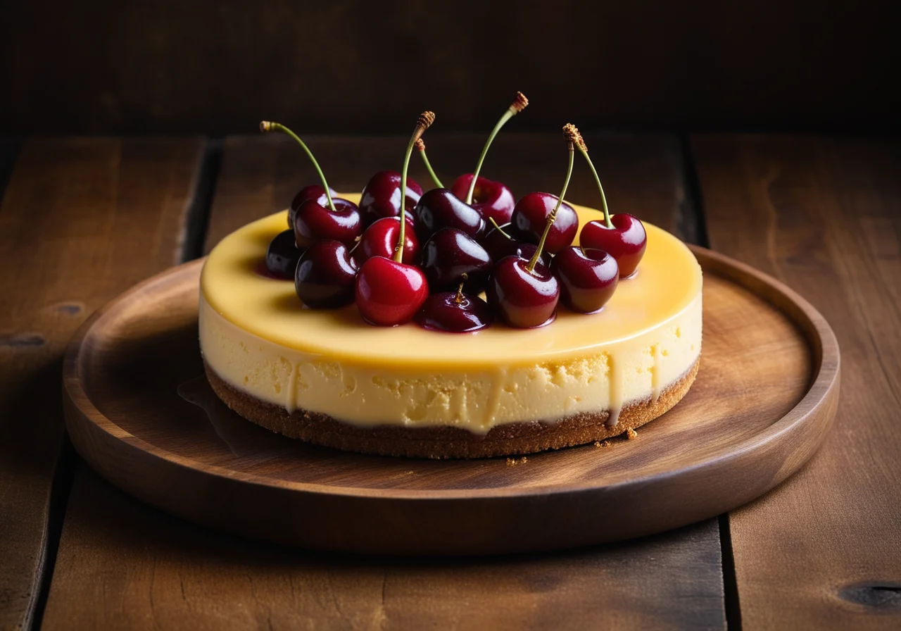 Cherry Cheesecake with Crumble