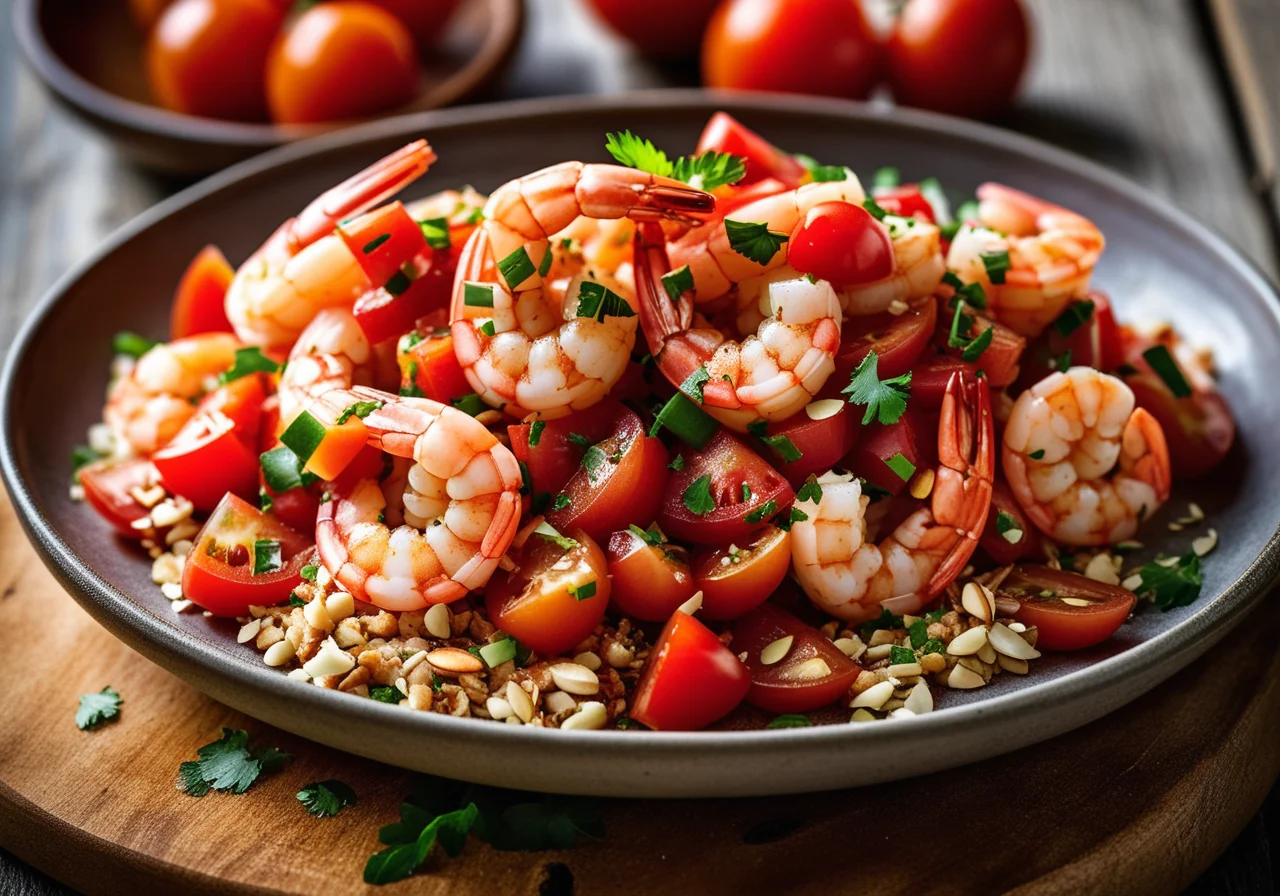 Shrimp Tails with Ginger Tomato Salsa