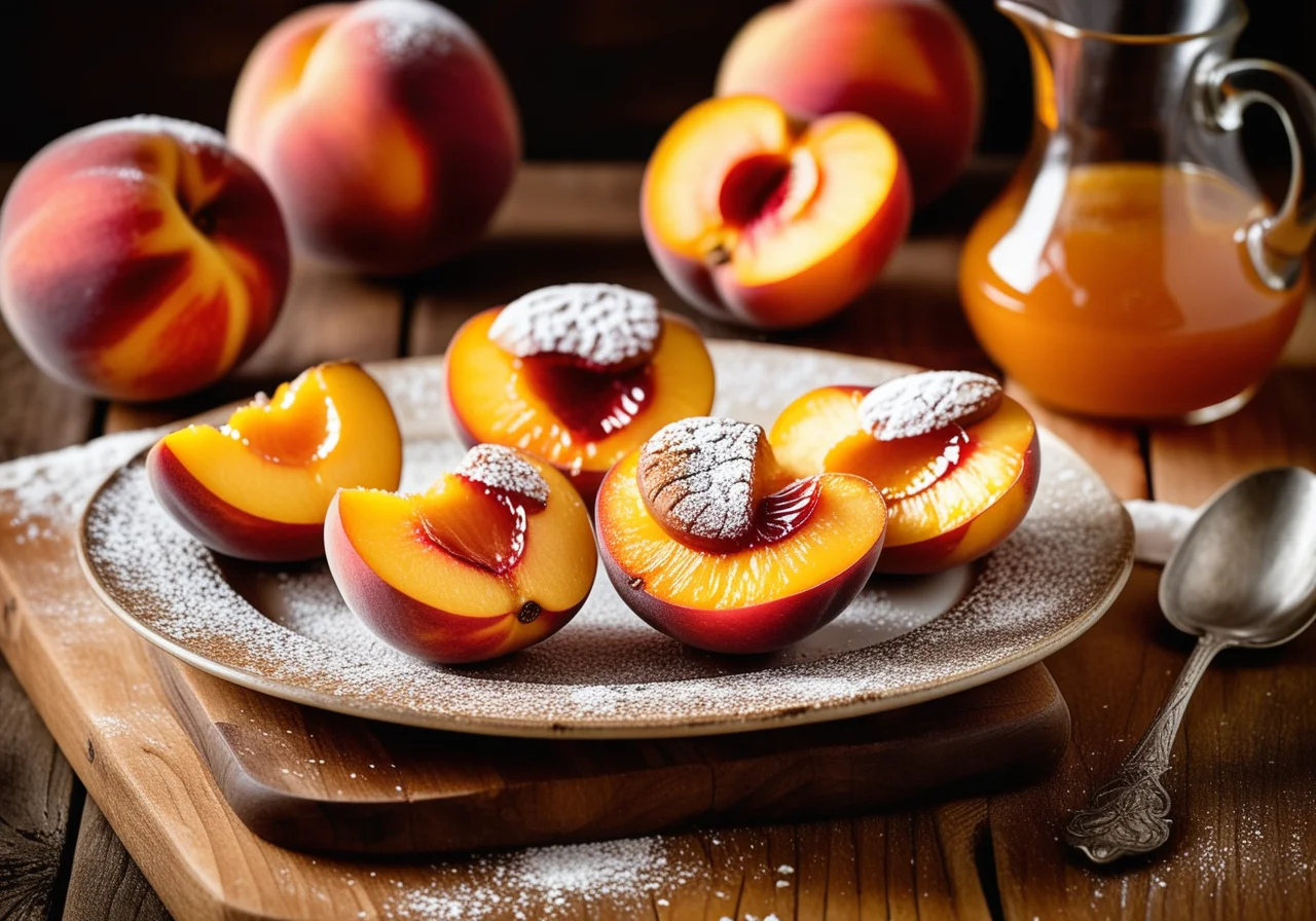 Baked Peaches with Almond Filling