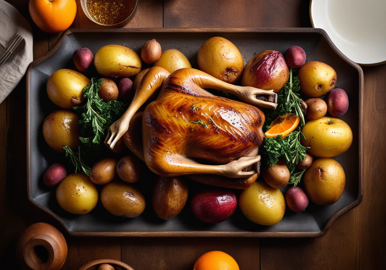 Goose with Savoy Cabbage