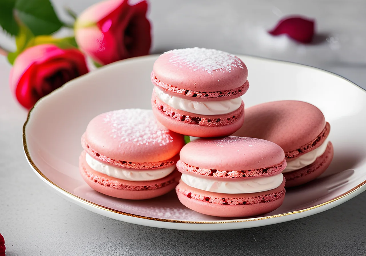 Rose Macarons