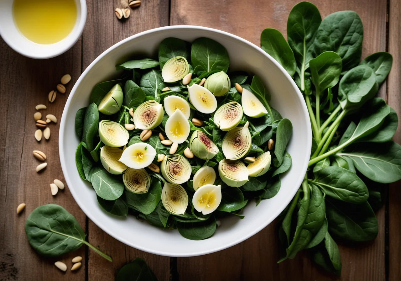 Artichoke Spinach Salad