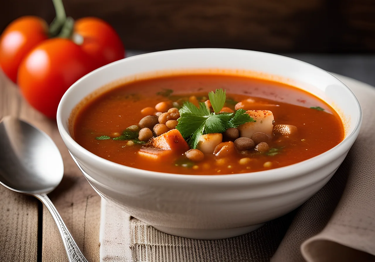Spicy Lentil and Tomato Soup