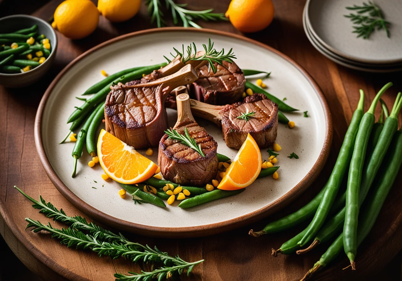Lamb Chops with Sides