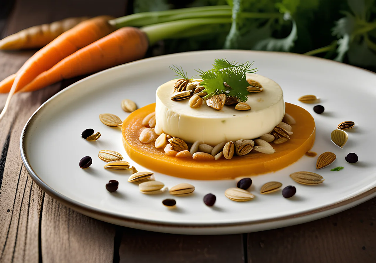 Roasted Kohlrabi and Carrot Casserole with Cheese and Chervil