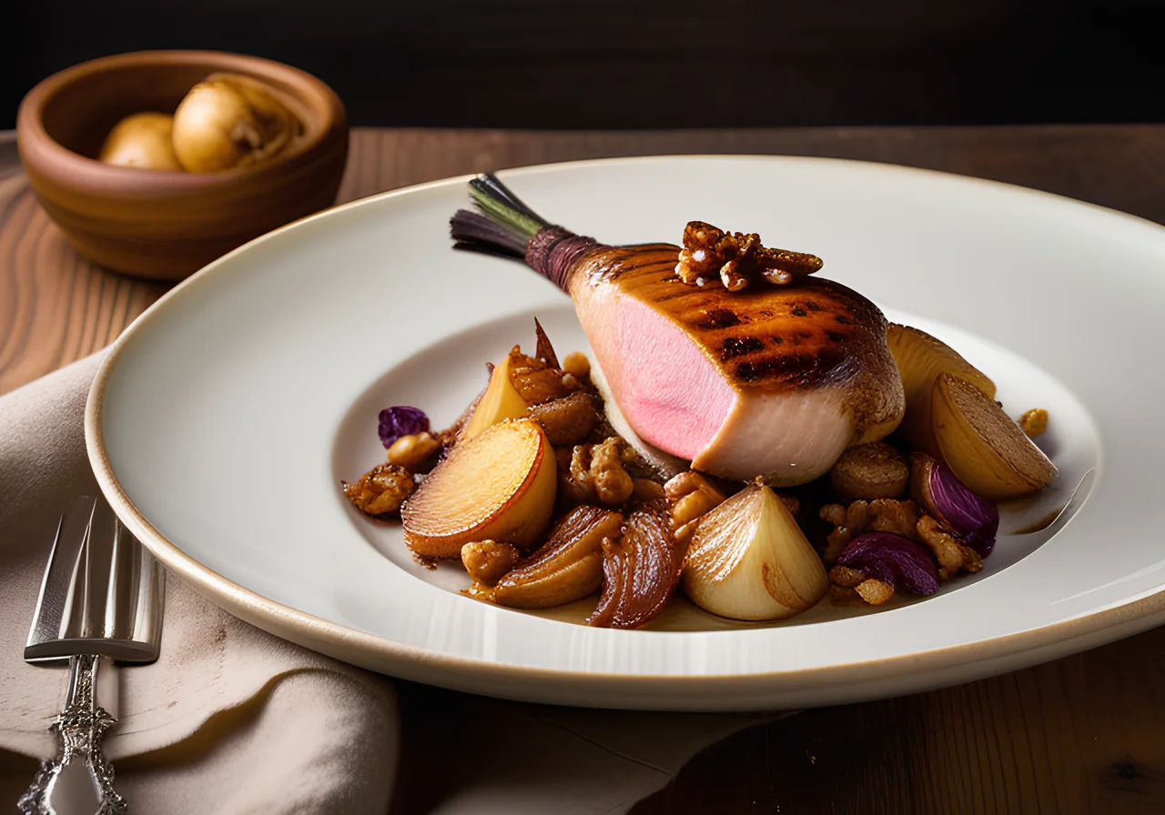 Pheasant with Turnip Vegetables