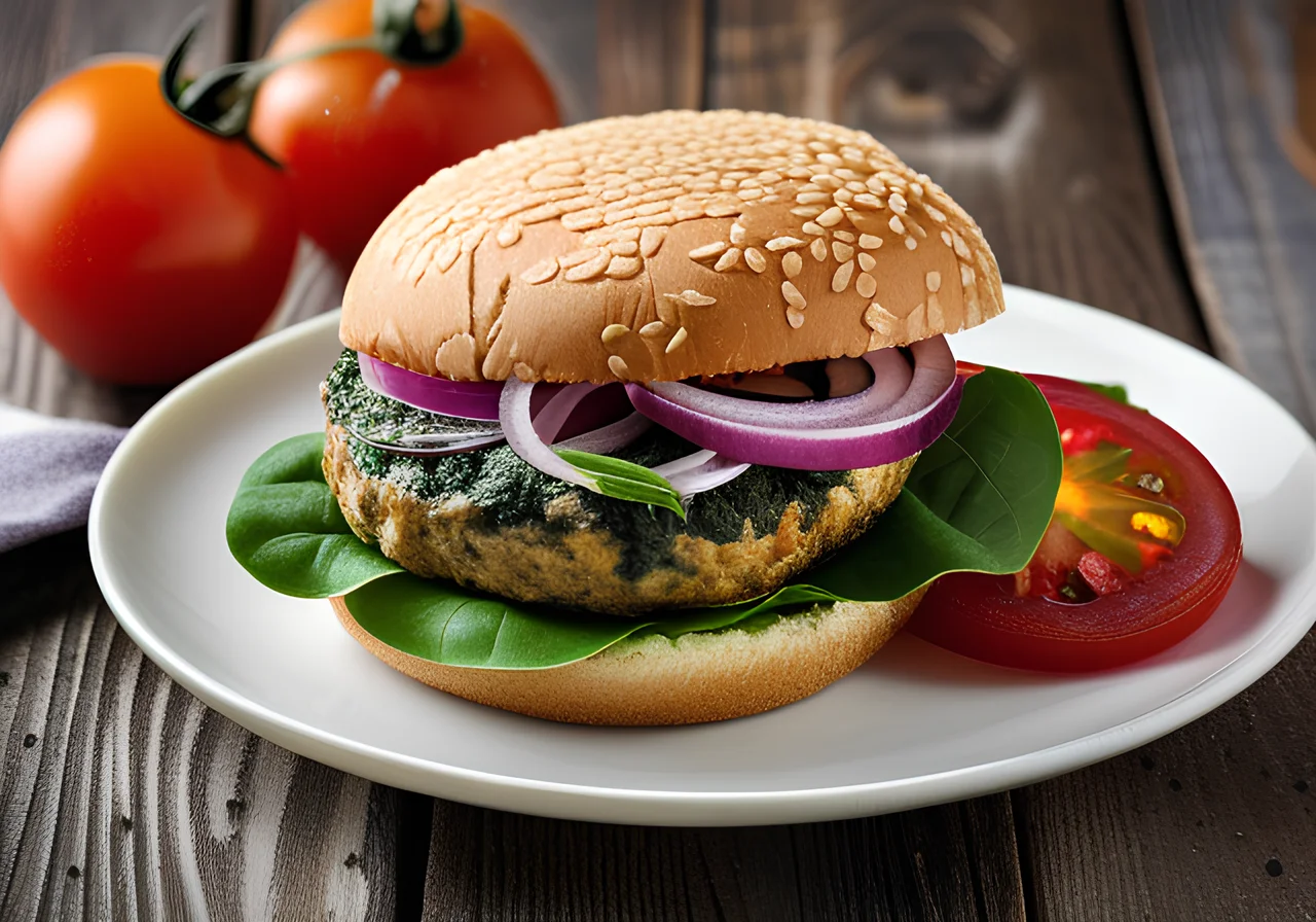 Spinach Patty Burger