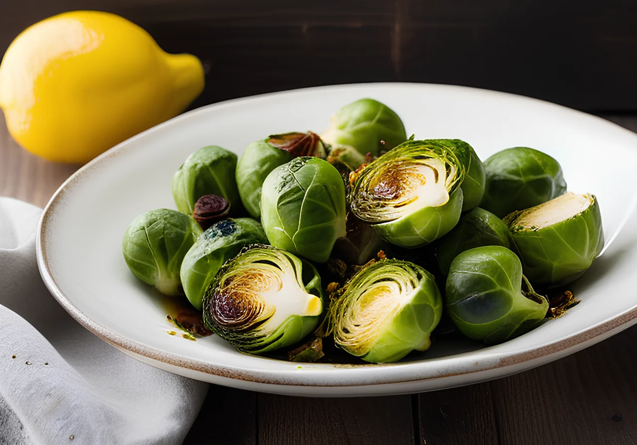 Steamed Brussels Sprouts with Lemon and Pepper