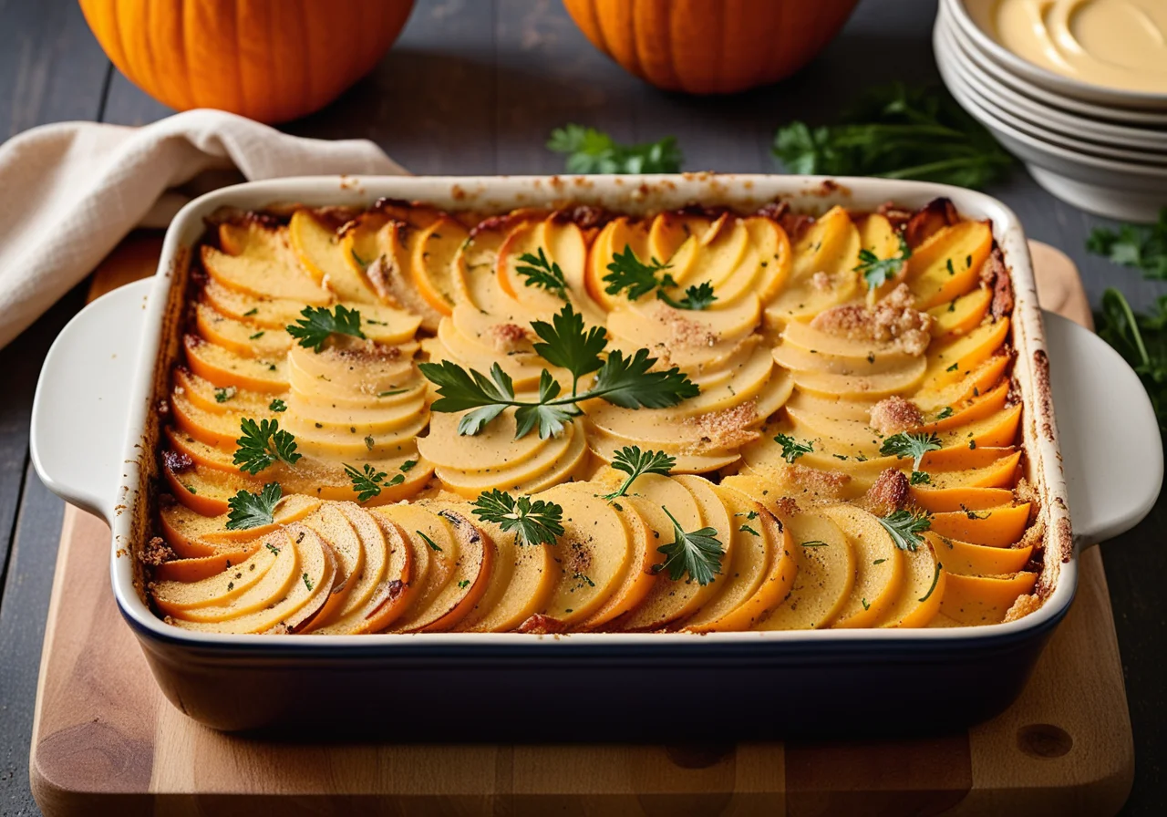 Pumpkin and Potato Gratin