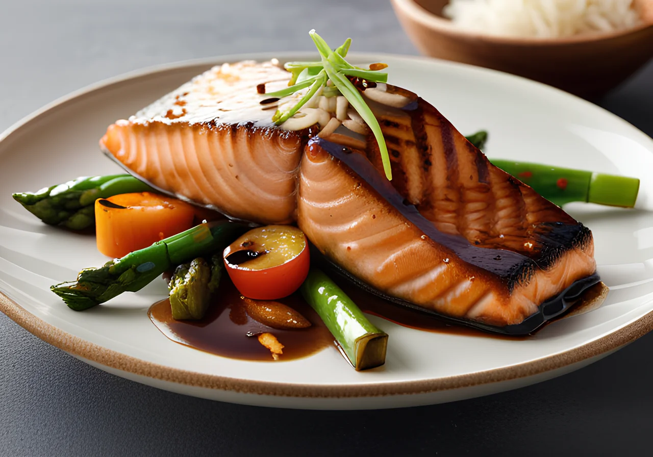 Teriyaki Salmon with Vegetables from the Sheet