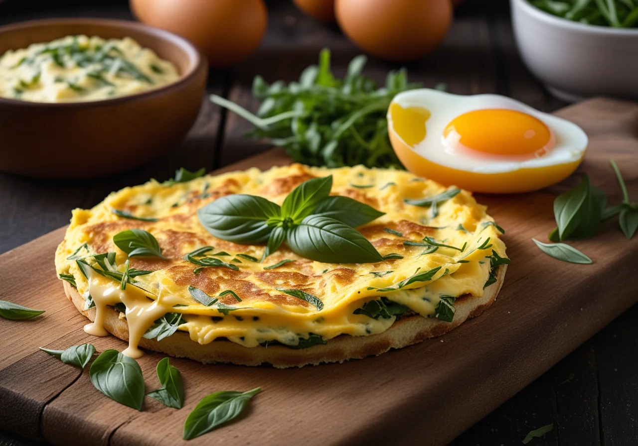 Chives Cheese Omelette