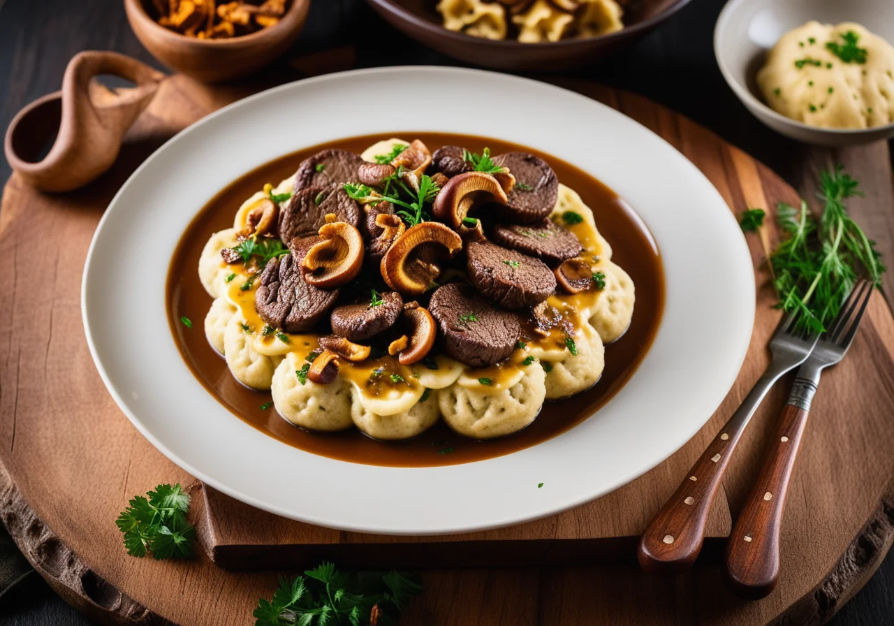 Venison with Chanterelles