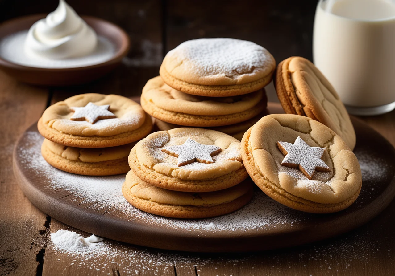 Vanilla cookies filled with cream
