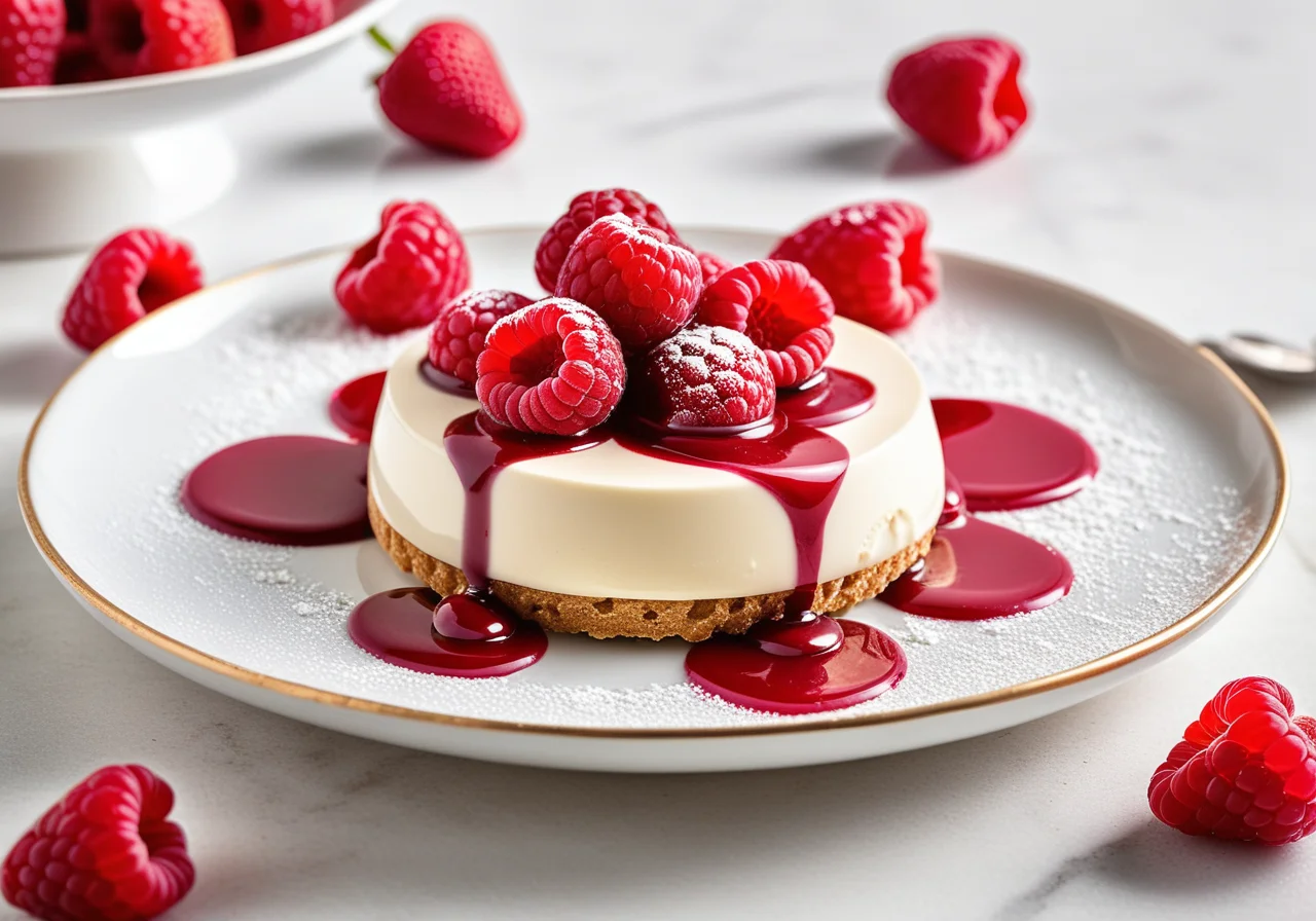 Amaretti Raspberry Quark Dessert