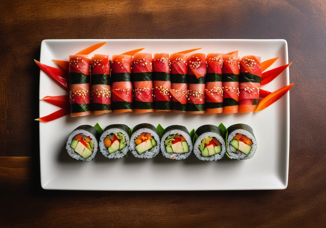 Maki Sushi with Bell Pepper