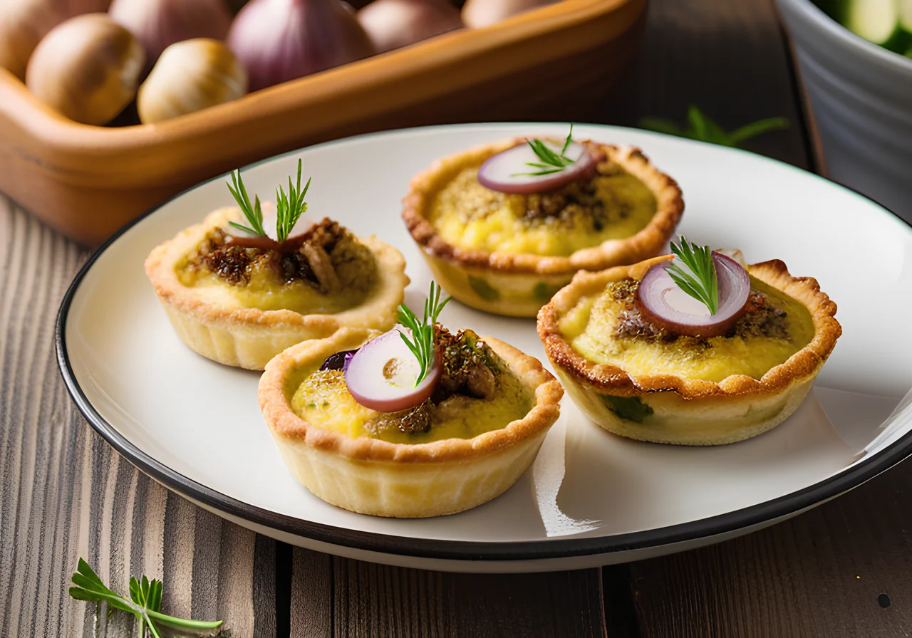 Mini Mushroom-Zucchini Quiches