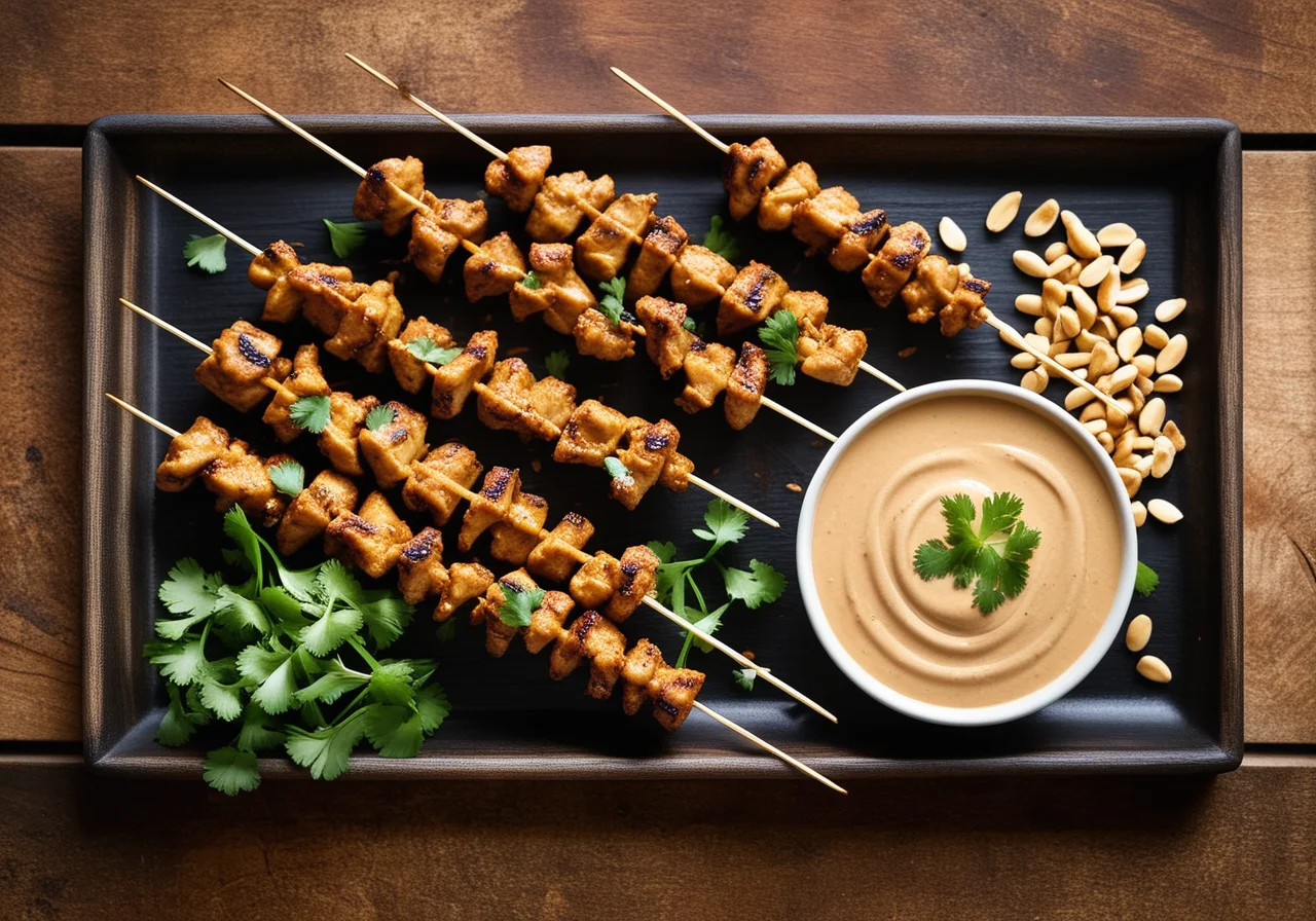 Chicken Satay with Peanut Sauce