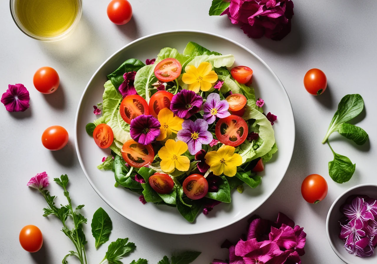 Colorful Flower Salad