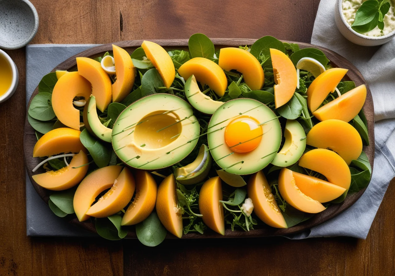 Crab on Melon and Avocado